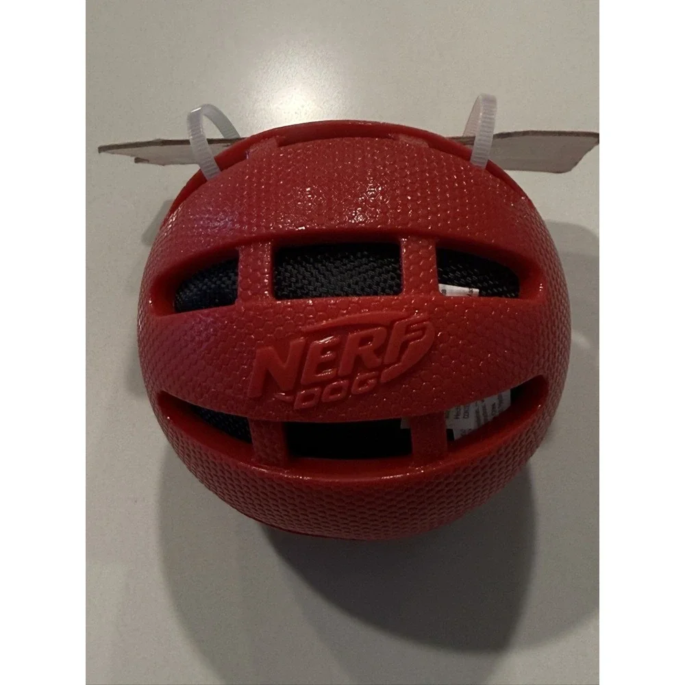 Nerf Dog Checker Crinkle Squeak Ball NF-4443 Durable Rubber Dog Toy 3.8